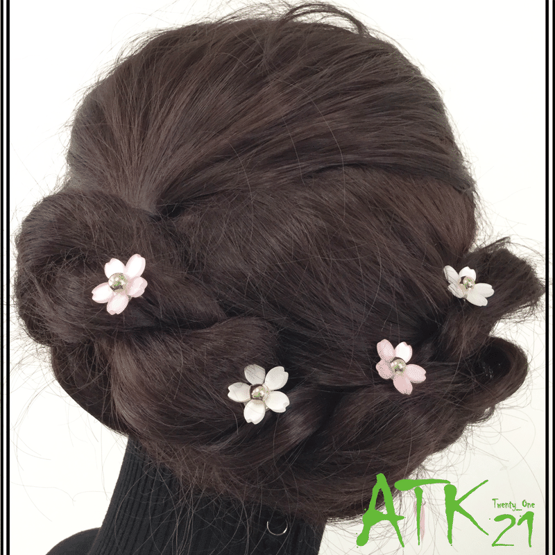 桜 さくら サクラ Uピン 浴衣 着物 コーム 髪飾り ヘアアレンジ レディース ヘアアクセサ