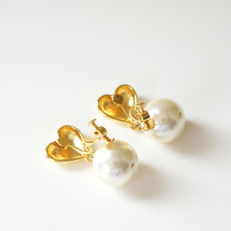 MOSCHINOモスキーノ ハート ブランドロゴ パール イヤリング / ヴィンテージアクセサ... MOSCHINOモスキーノ ハート ブランドロゴ パール イヤリング / ヴィンテージアクセサ...