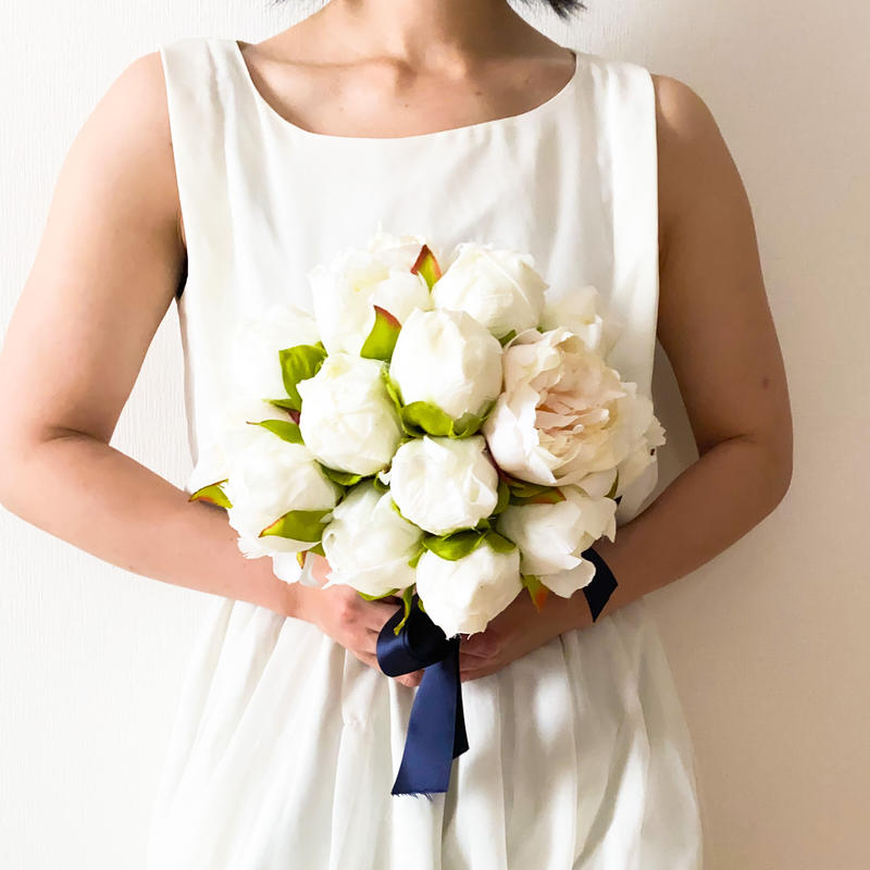 リユースブーケシリーズ 芍薬の蕾で作るコロンブーケ Ayaka S B Bouquet