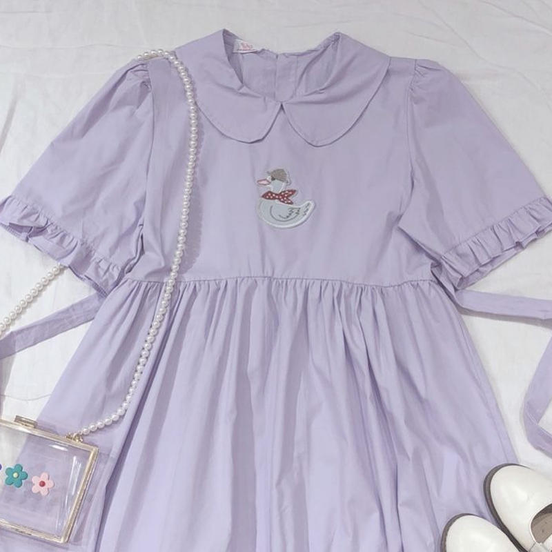 パステル紫のアヒルワンピース Fancy World