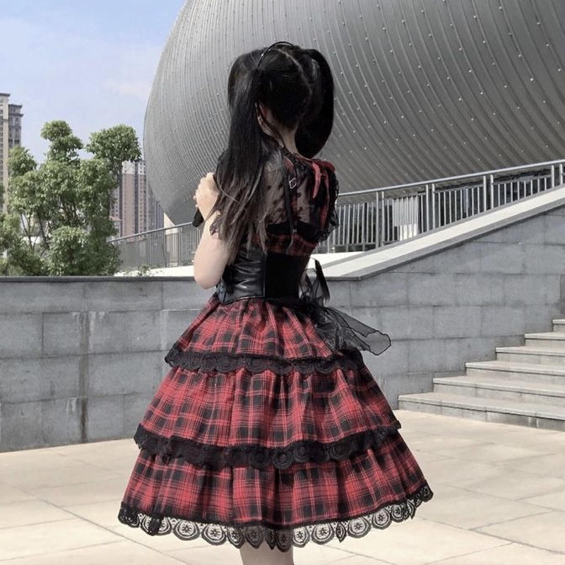 玲様着用 アイドル風赤チェックワンピース Fancy World