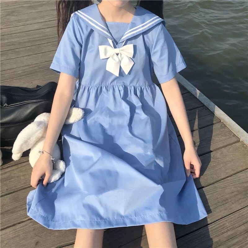 パステルカラーの制服風ワンピース Fancy World