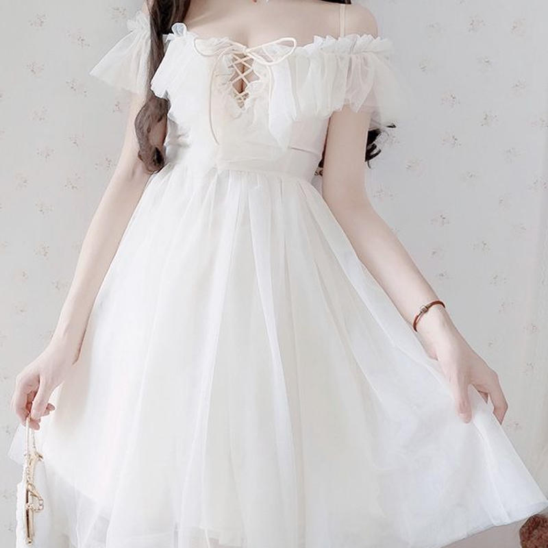 時間指定不可 レースのシフォンの花のワンピースの女の超妖精は痩身を見せますs 1xl 最安値に挑戦