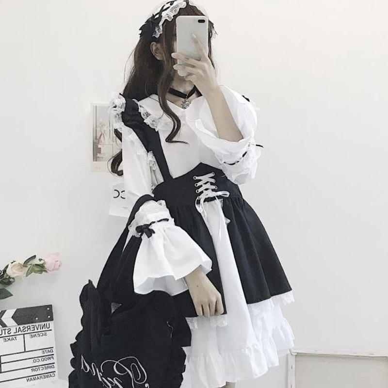 ころもちゃん着用 ゴスロリ メイド風パニエワンピース Fancy World