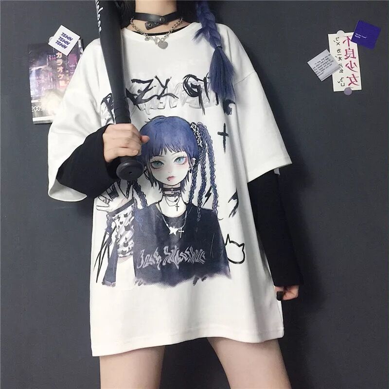 病みかわいい地雷系女の子tシャツ Fancy World