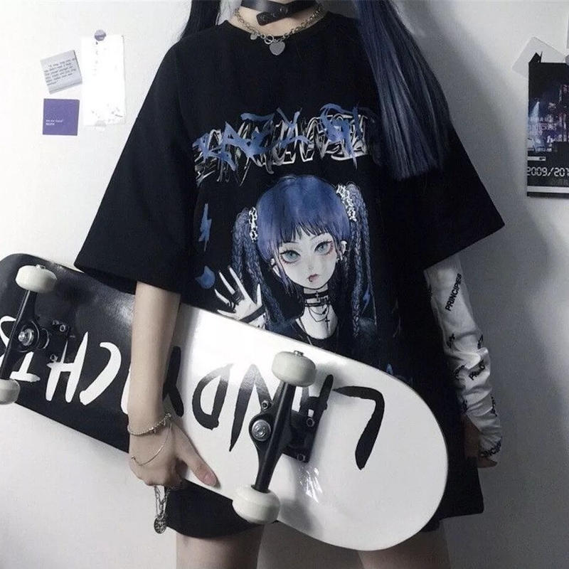 病みかわいい地雷系女の子tシャツ Fancy World