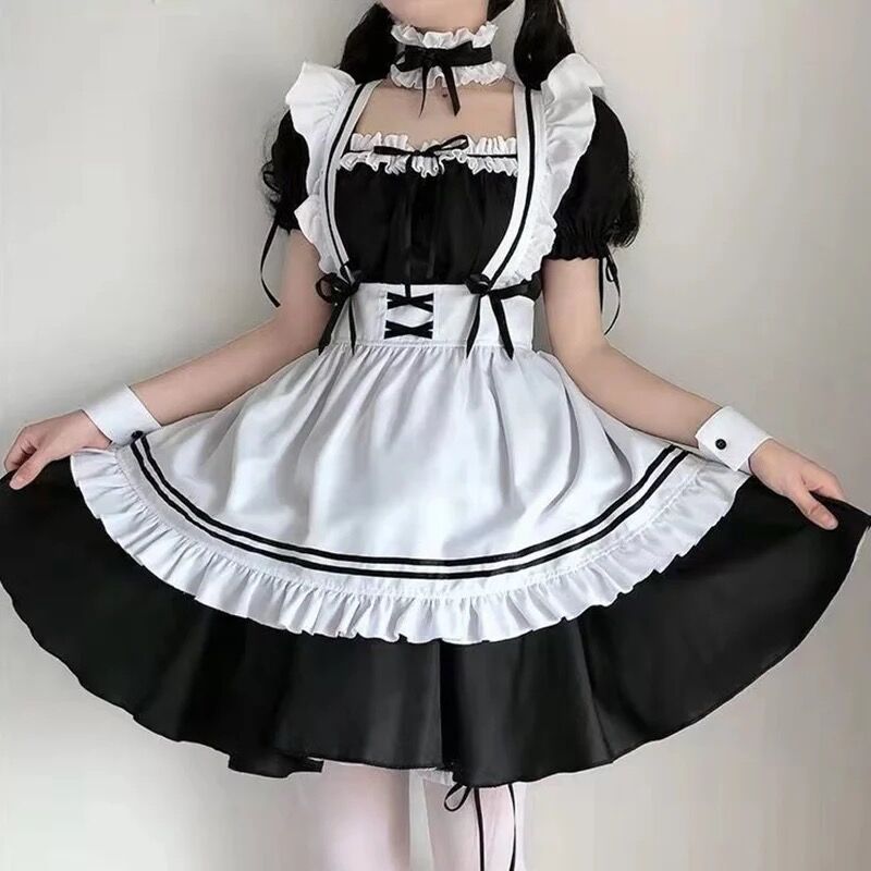 黒猫ちゃんのメイド風ワンピース Fancy World