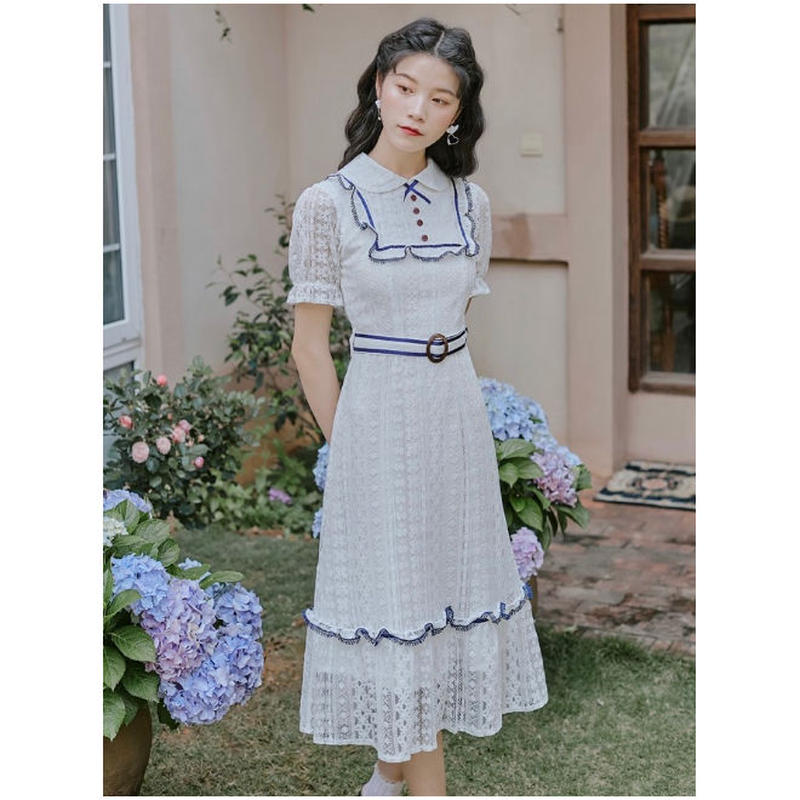 清楚なお嬢様風レースワンピース Fancy World