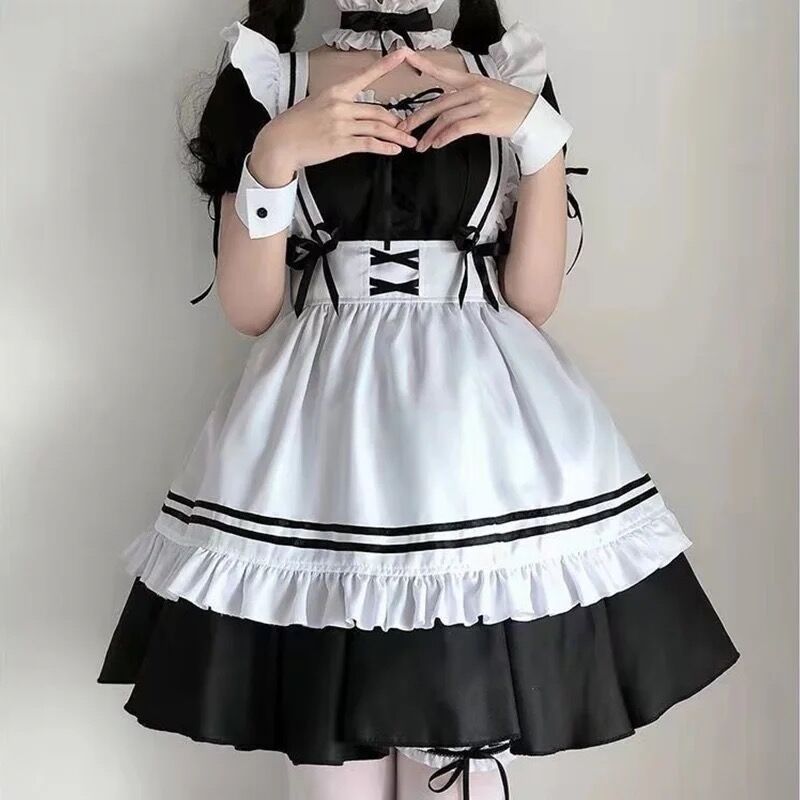黒猫ちゃんのメイド風ワンピース Fancy World