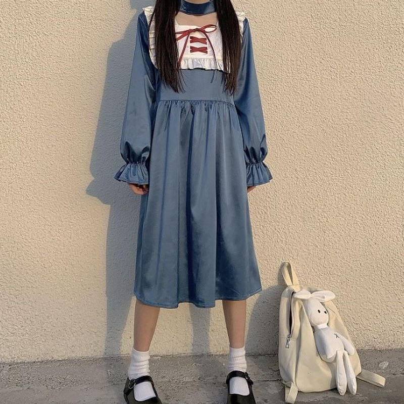 アニメキャラ風メイドのロングワンピース Fancy World