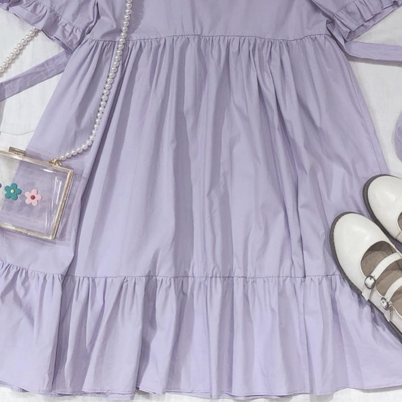 パステル紫のアヒルワンピース Fancy World