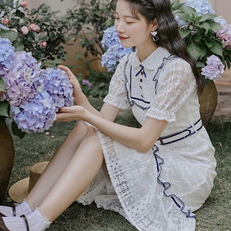 清楚なお嬢様風レースワンピース Fancy World