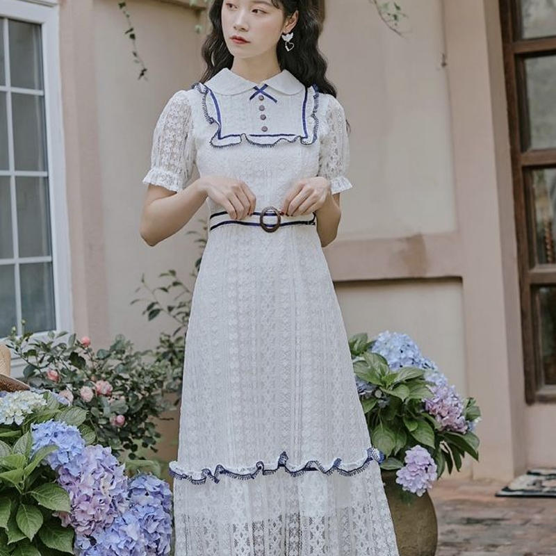 清楚なお嬢様風レースワンピース Fancy World