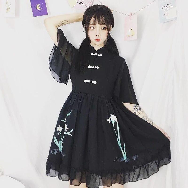 花柄チャイナ風ワンピース Fancy World