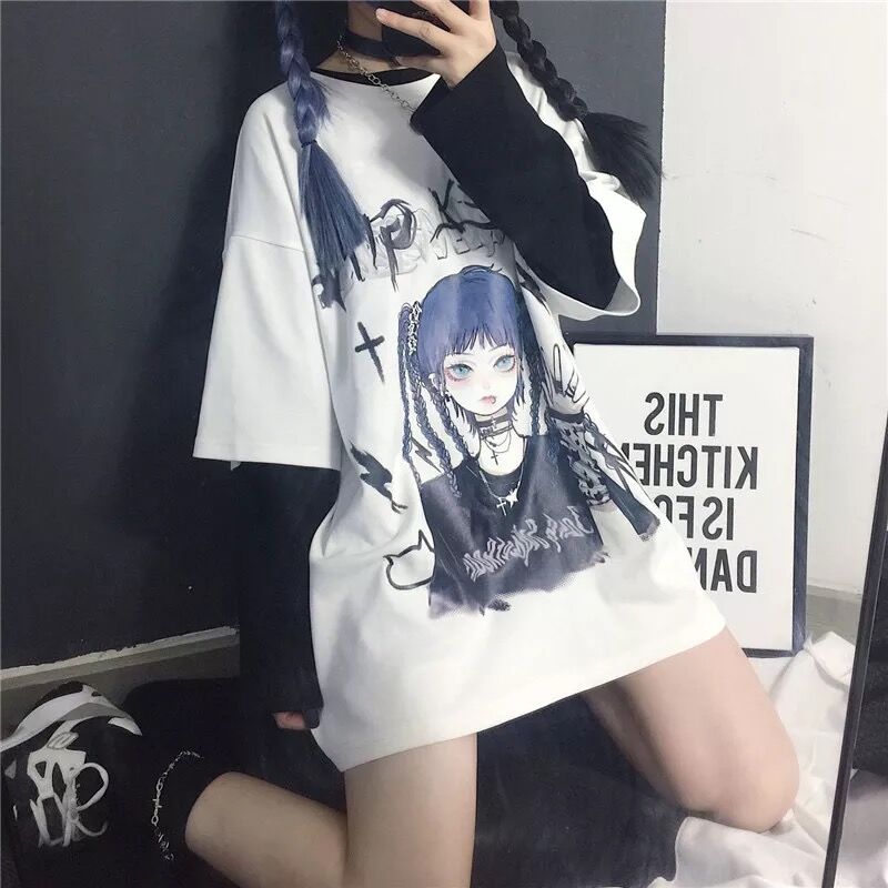 病みかわいい地雷系女の子tシャツ Fancy World