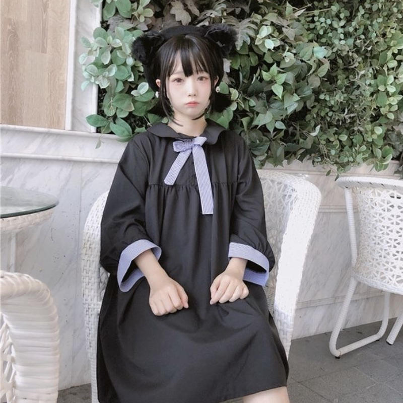 病みかわいい 黒猫ワンピース Fancy World 病みかわいい 黒猫ワンピース Fancy World