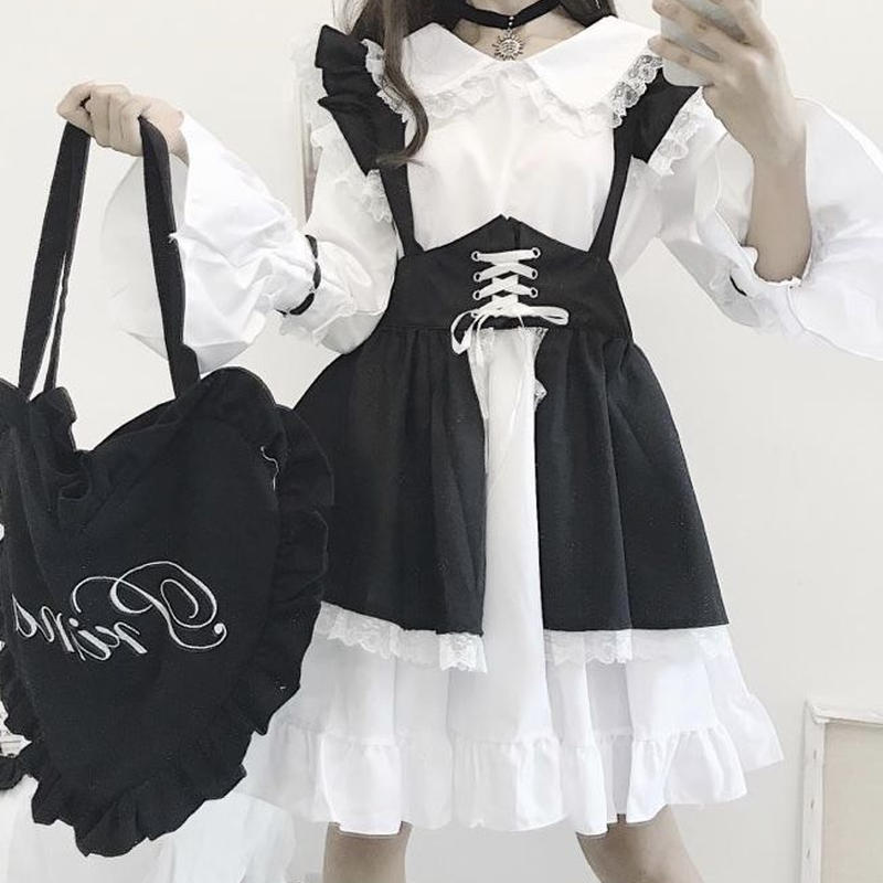 ころもちゃん着用 ゴスロリ メイド風パニエワンピース Fancy World