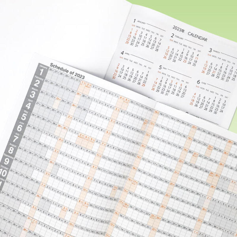 カレンダーノート23 スケジュール帳 クリックポスト配送5冊まで Avis 印