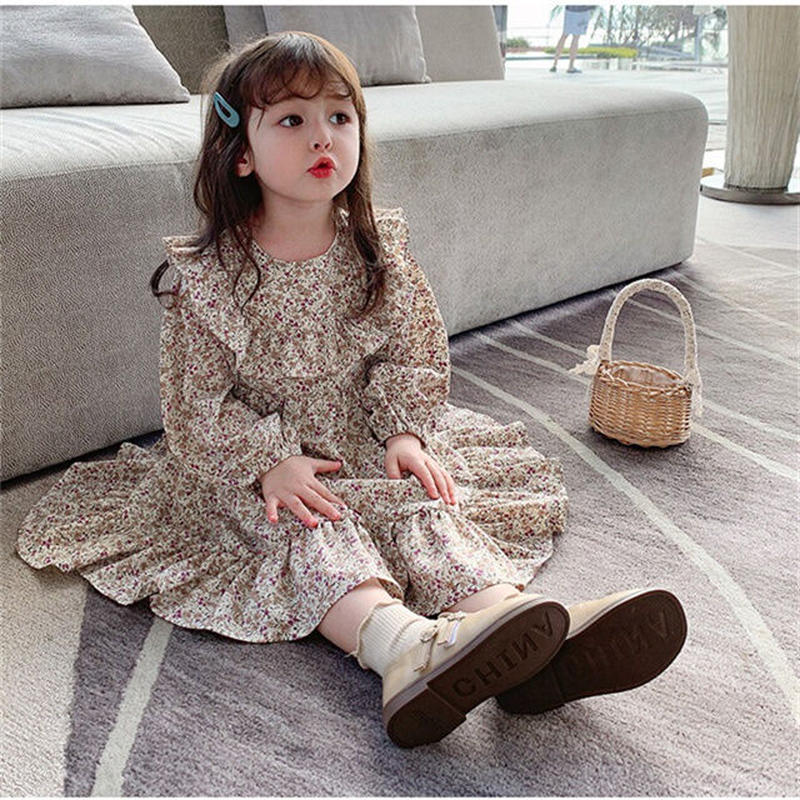 秋新作 小花柄フリルワンピース キッズワンピース 可愛い子ども服 可愛い子ども服通販 Mi