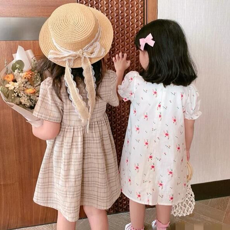 選べる2種類 春夏にぴったり フラワーモチーフワンピース 可愛い子ども服 可愛い子ども服