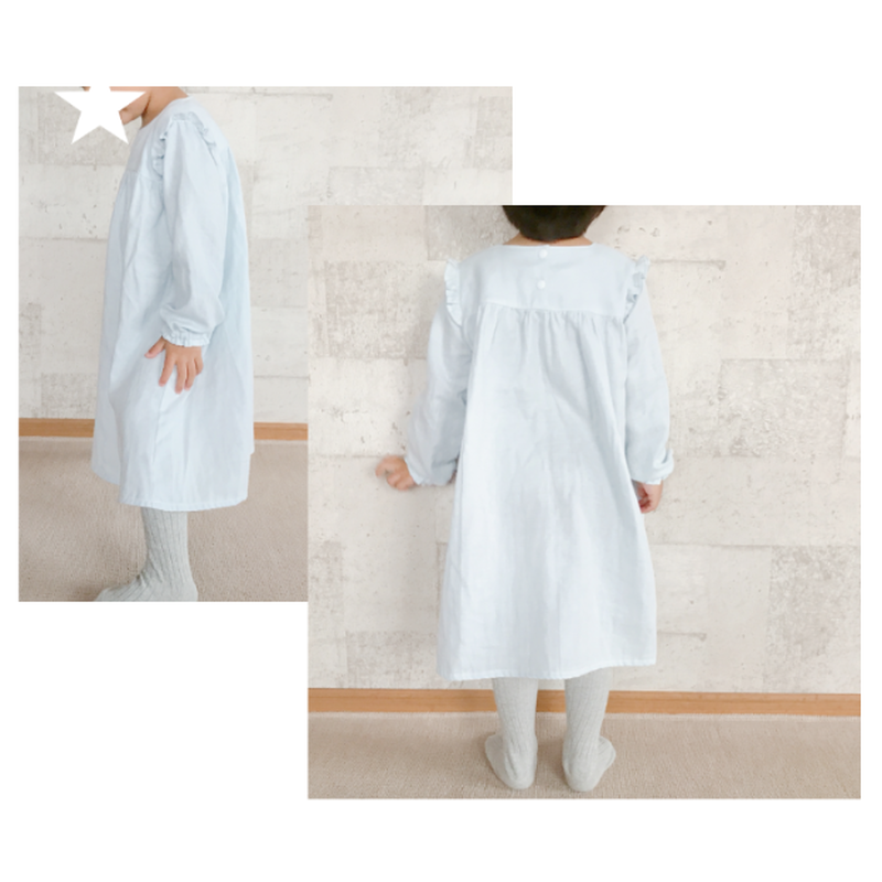 肩フリルヨークワンピース 1 ダウンロード型紙 Baby Kids Handmade