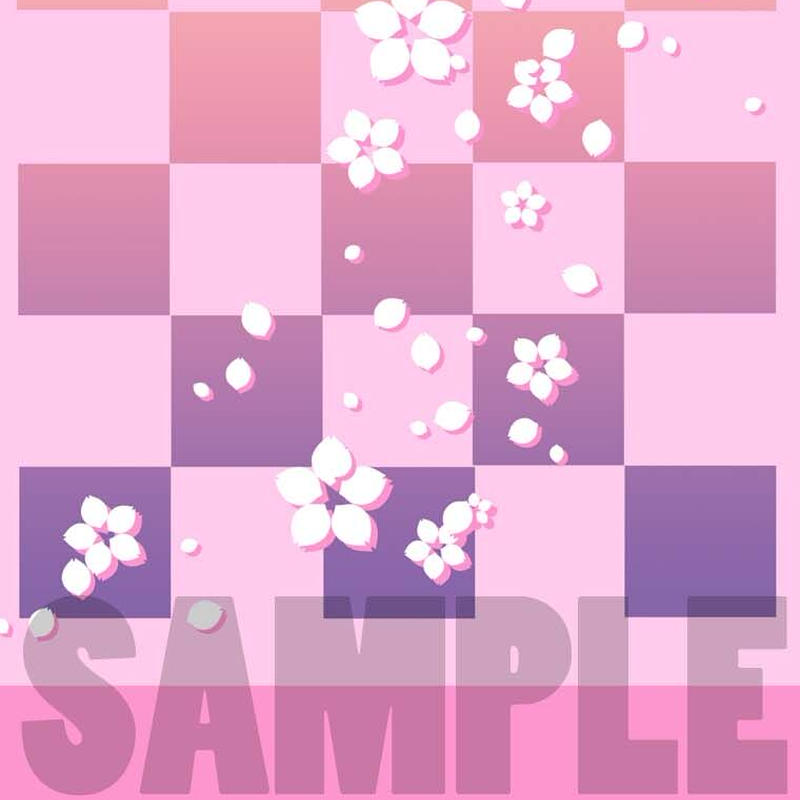 おうちdeお花見 桜吹雪 背景ダウンロード スマホサイズ Banana Mint