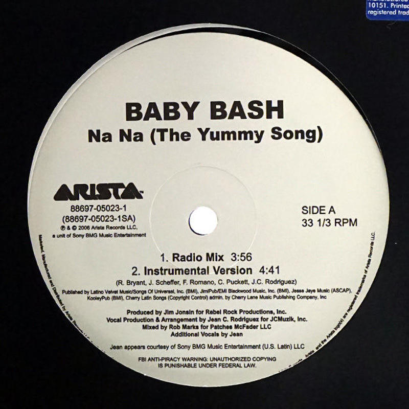 Baby Bash Na Na Wb002a Bassline Record