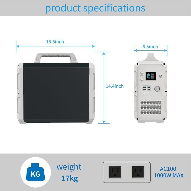【決算謝恩売り切りSALE】大容量1.5kWh ハイブリッドポータブルリチウムイオン蓄電池 EB150-P1