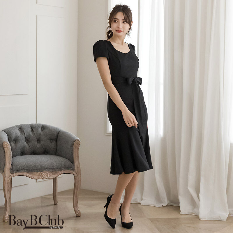 マーメイドラインミモレワンピース H214 パーティードレス通販baybclub