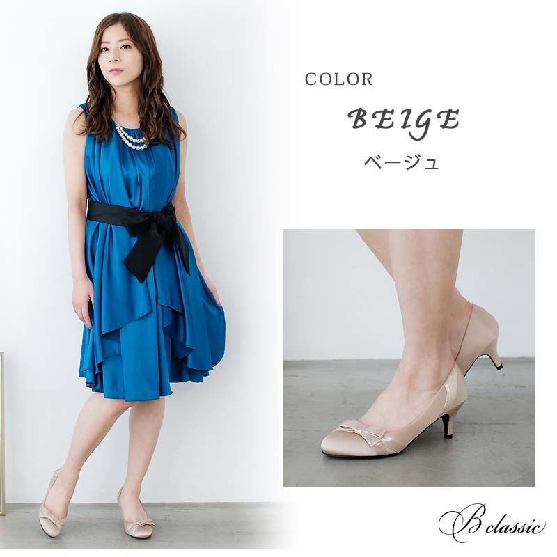 ラメリボンオケージョンパンプス 3378dc2 パーティードレス通販baybclub