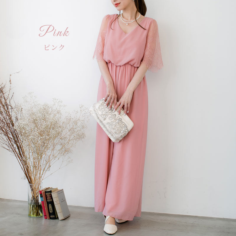 フレアレーススリーブパンツドレス H Ac パーティードレス通販baybclub