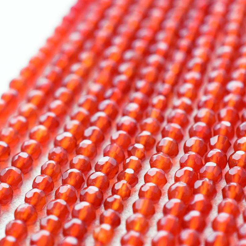 レッドアゲート ファセットカット 3mm | beads lot レッドアゲート ファセットカット 3mm | beads lot