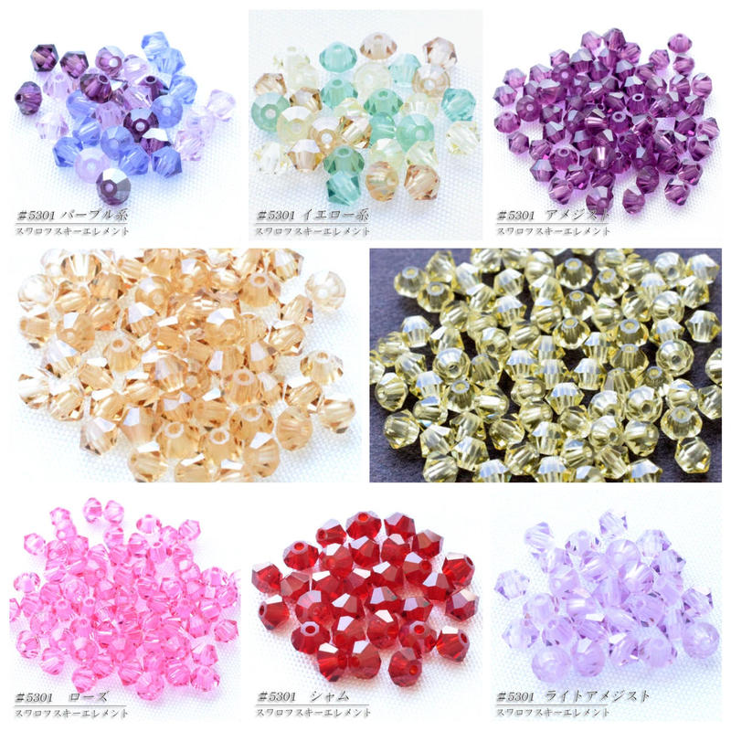 beads art様専用 5301 3mm ペリドット ソロバン形他-
