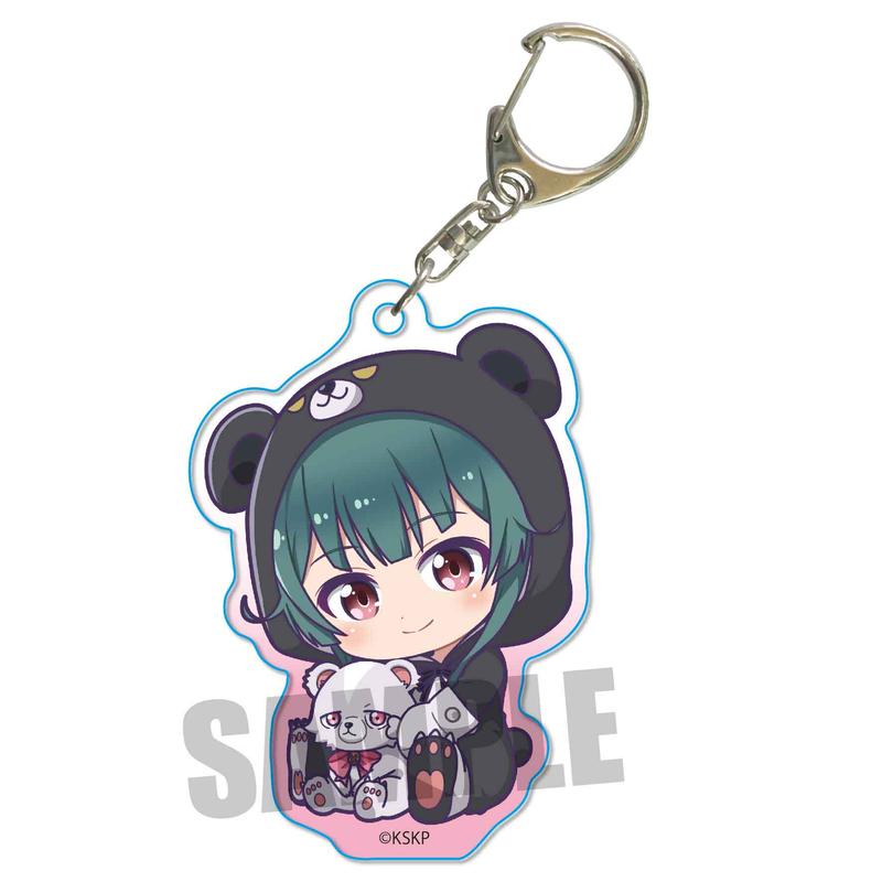 ぎゅぎゅっとアクリルキーホルダー くまクマ熊ベアー ユナ 黒クマの服 ベルハウスショップ