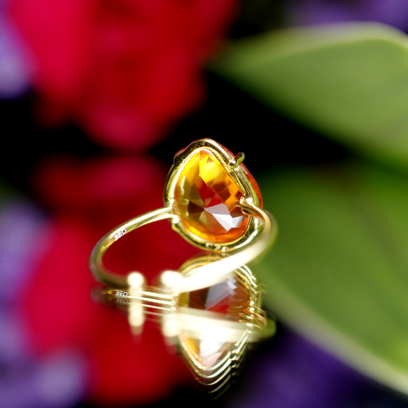 国産原料100% 天然石レモントパーズsilver925トップ/HANDMADE-A6