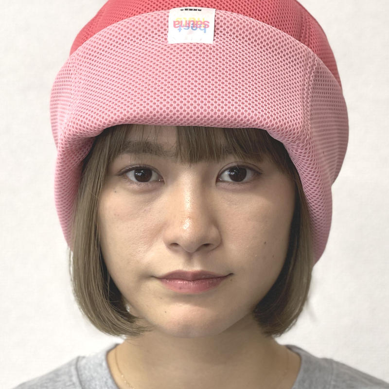 使い勝手の良い】 ベストサウナハット ピンク&白うさぎ虚無僧セット