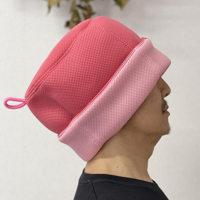 ベストサウナハット ピンク&白うさぎ虚無僧セット-