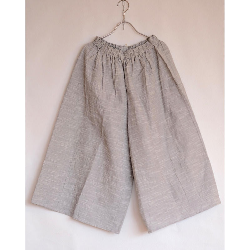 Yamma 会津木綿キュロットパンツ ロング丈 Acr Pt L Bico