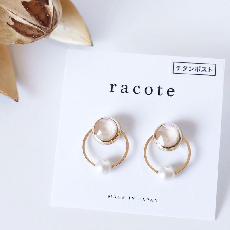 Bijou Candy フープピアス イヤリング アイボリー Racote Onlin