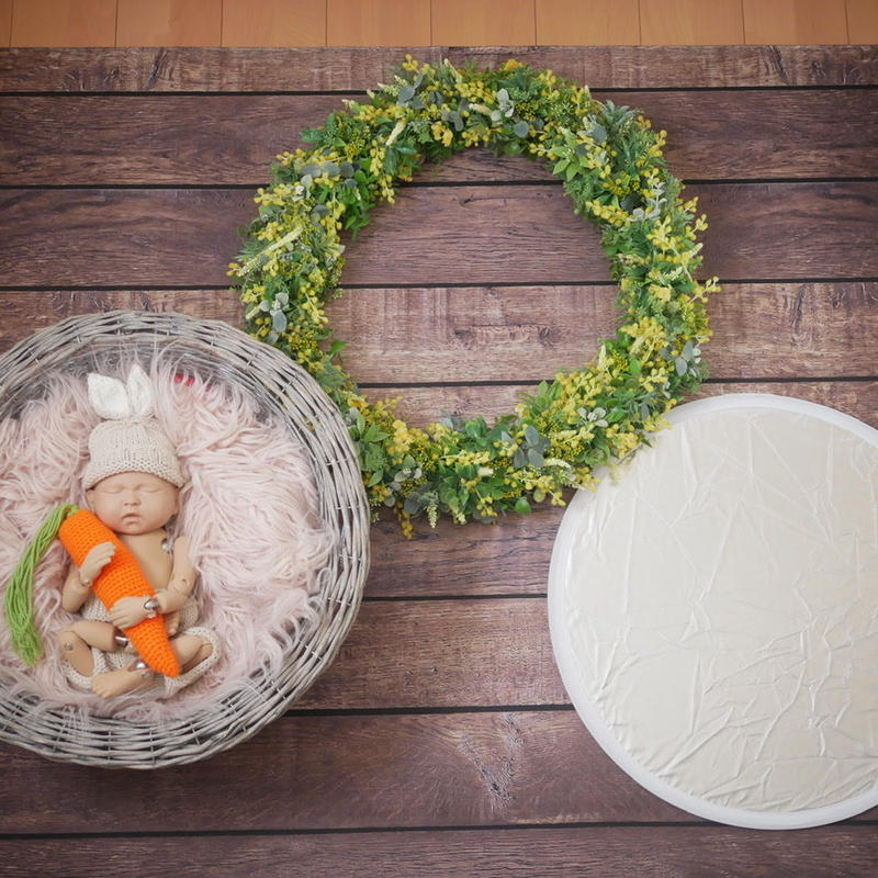 9月前半予定日の方限定事前予約枠 ウサギさんのミモザリース しめ縄風リース ニューボー