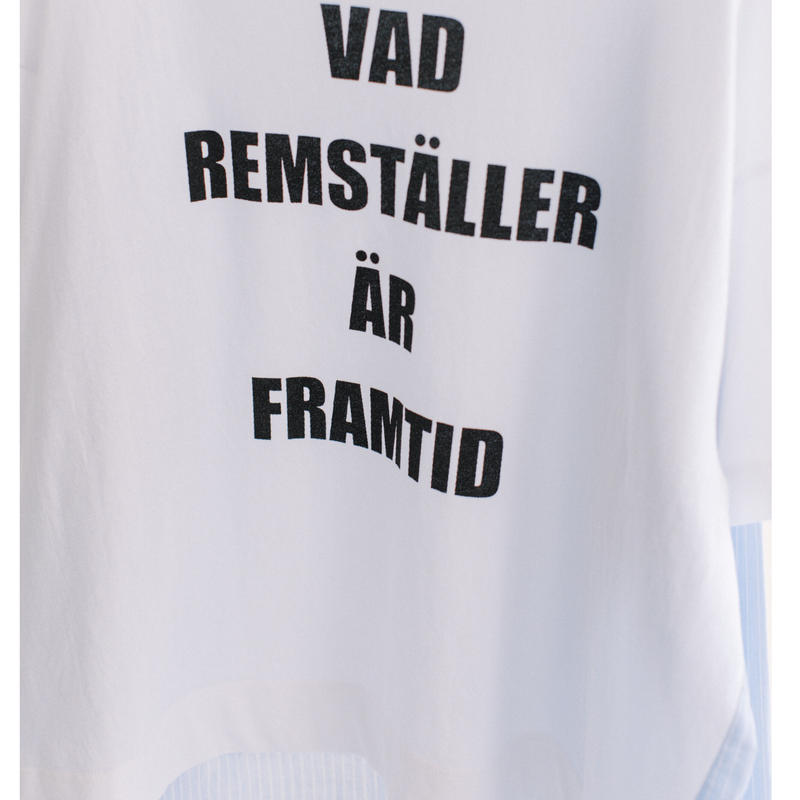 綿天竺 布帛ストライプ 2wayシャツ ｔシャツ 21 901 Blanc Basq