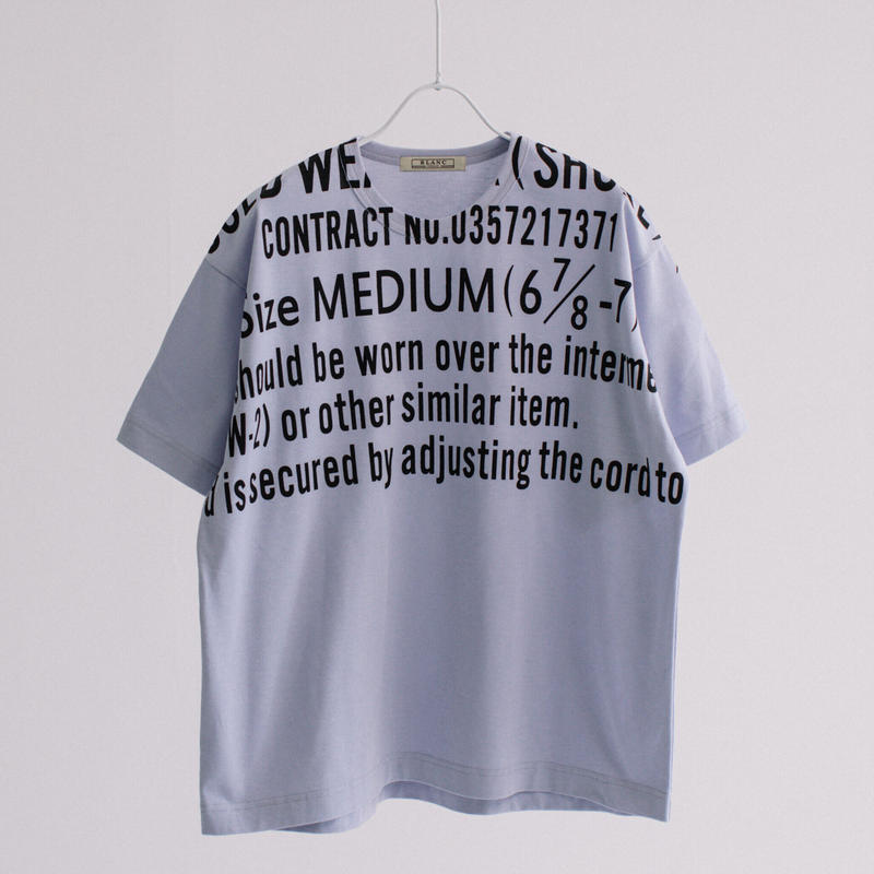 バスク天竺 Bigプリント半袖tシャツ 21 907 Blanc Basque ブラ