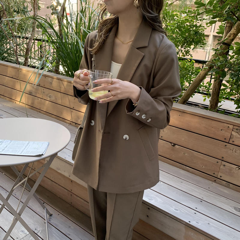 通販 blate 完売品 ニュアンスシンプルジャケットセットアップ ライト