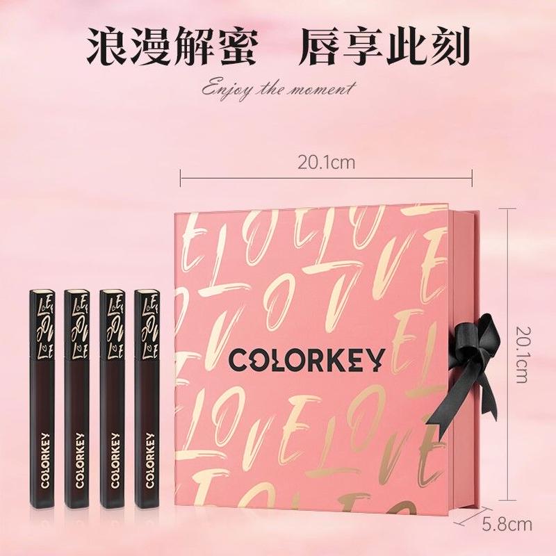Colorkey 唇享の礼 限定黒緞リップグロスセット 内4本 中国コスメ 雑貨直送
