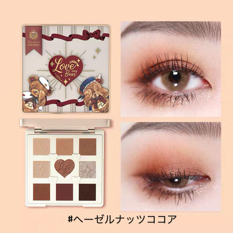Flower Knows フラワーノーズ Lovebear 9色アイシャドウパレット ブ