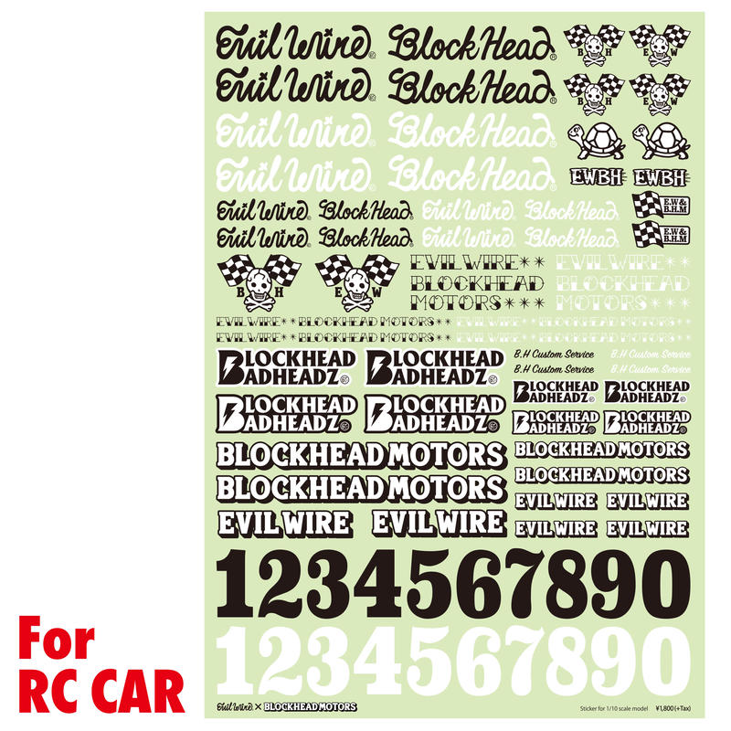 Evilwire X Blockhead Motors 1 10 Rc用コラボデカールシート