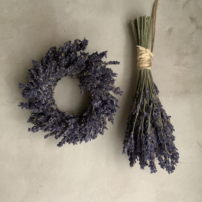 Dried Lavender Wreath Set 香るオーガニックラベンダーのドライリース