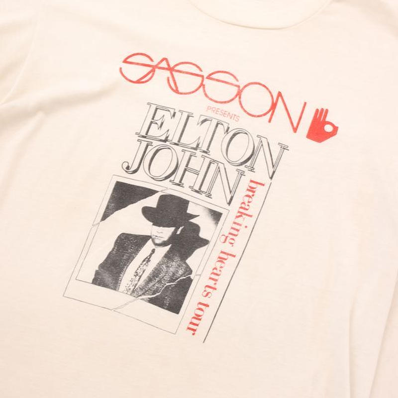 80's エルトンジョン ブレイキング ハーツ ツアー Tシャツ 80's Elton