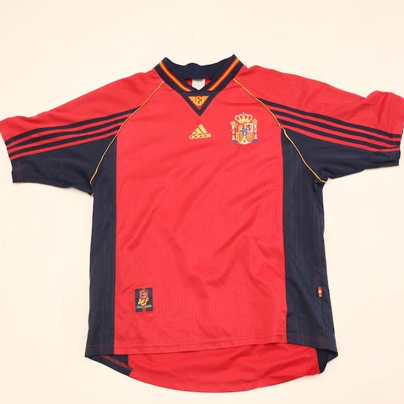 アディダス スペイン代表 サッカー ユニフォーム Tシャツ Spain 98 99 Blue アディダス スペイン代表 サッカー ユニフォーム Tシャツ Spain 98 99 Blue