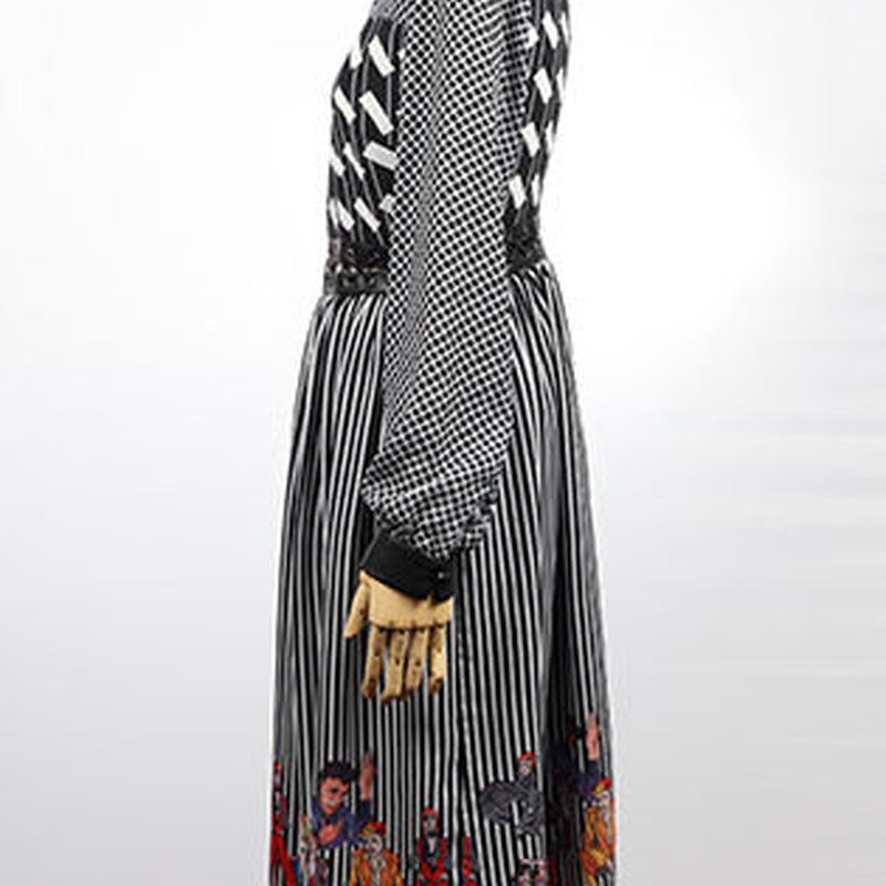 ロックスタープリントワンピース C Black White 139